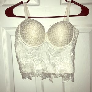 NWOT White Corset Brassiere